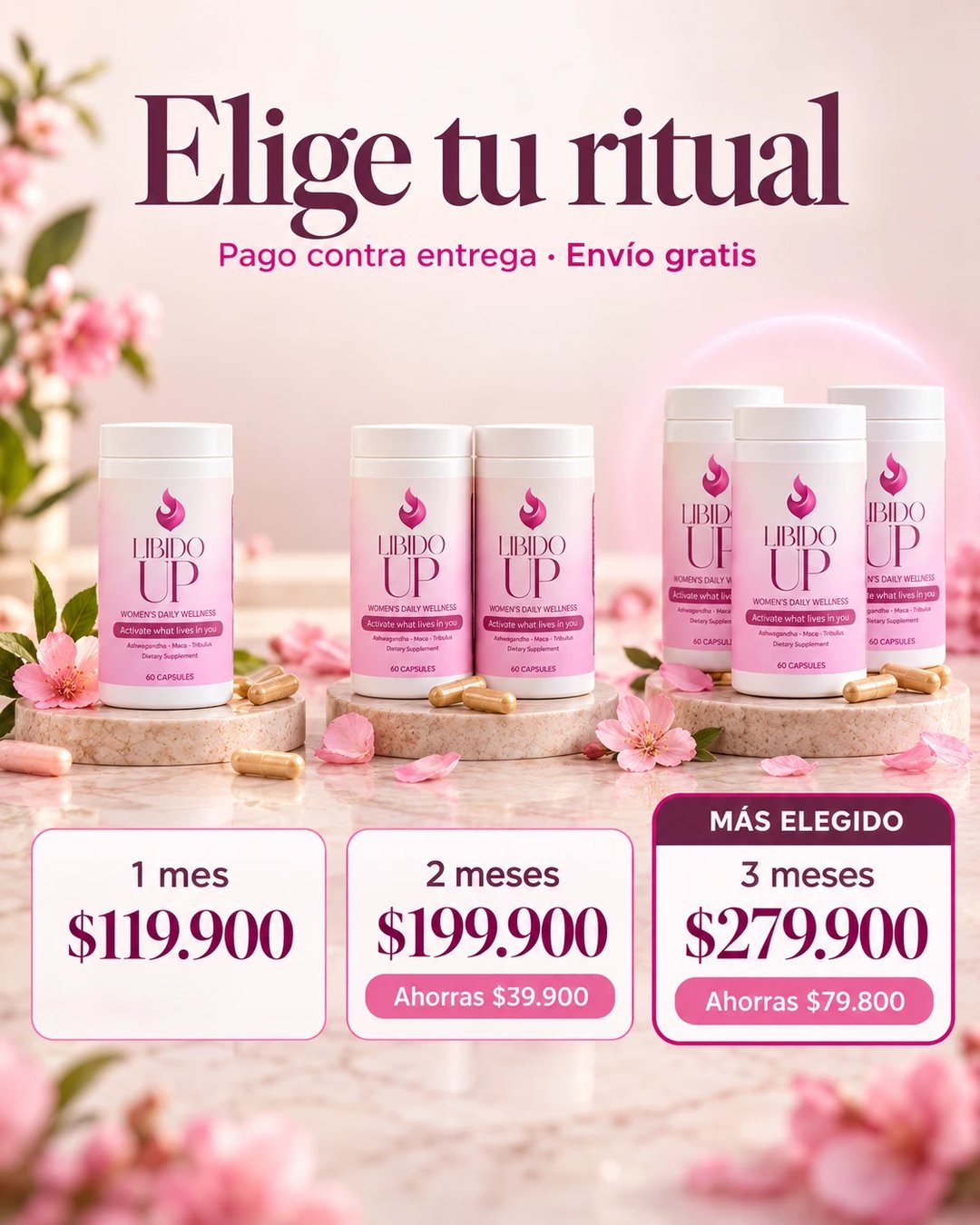 Elige tu ritual: 1 mes $119.900, 2 meses $199.900, 3 meses $279.900